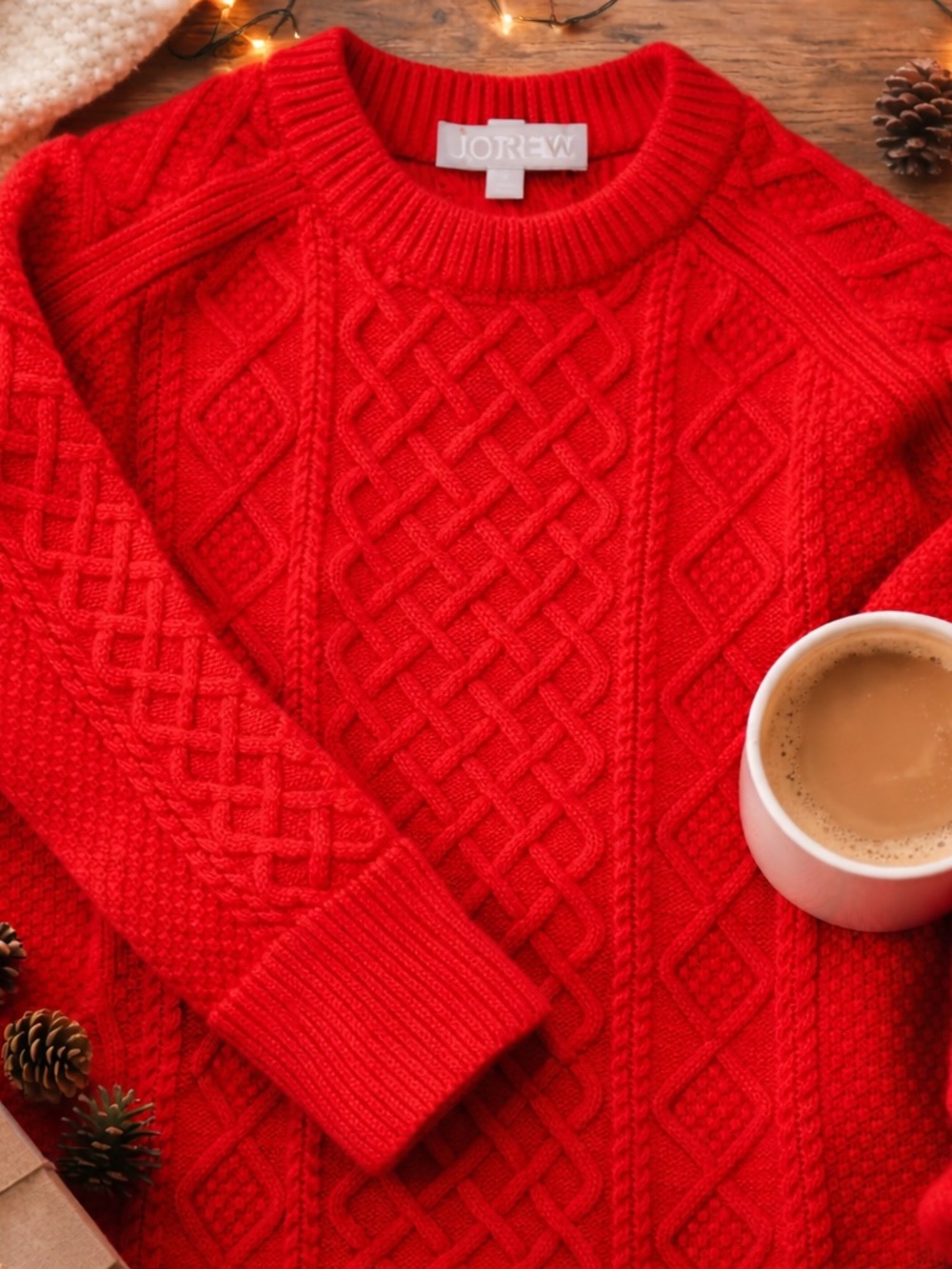 J.Crew Red Cable Knit Sweater | Size Small | Cozy Classic Winter Staple ❤️